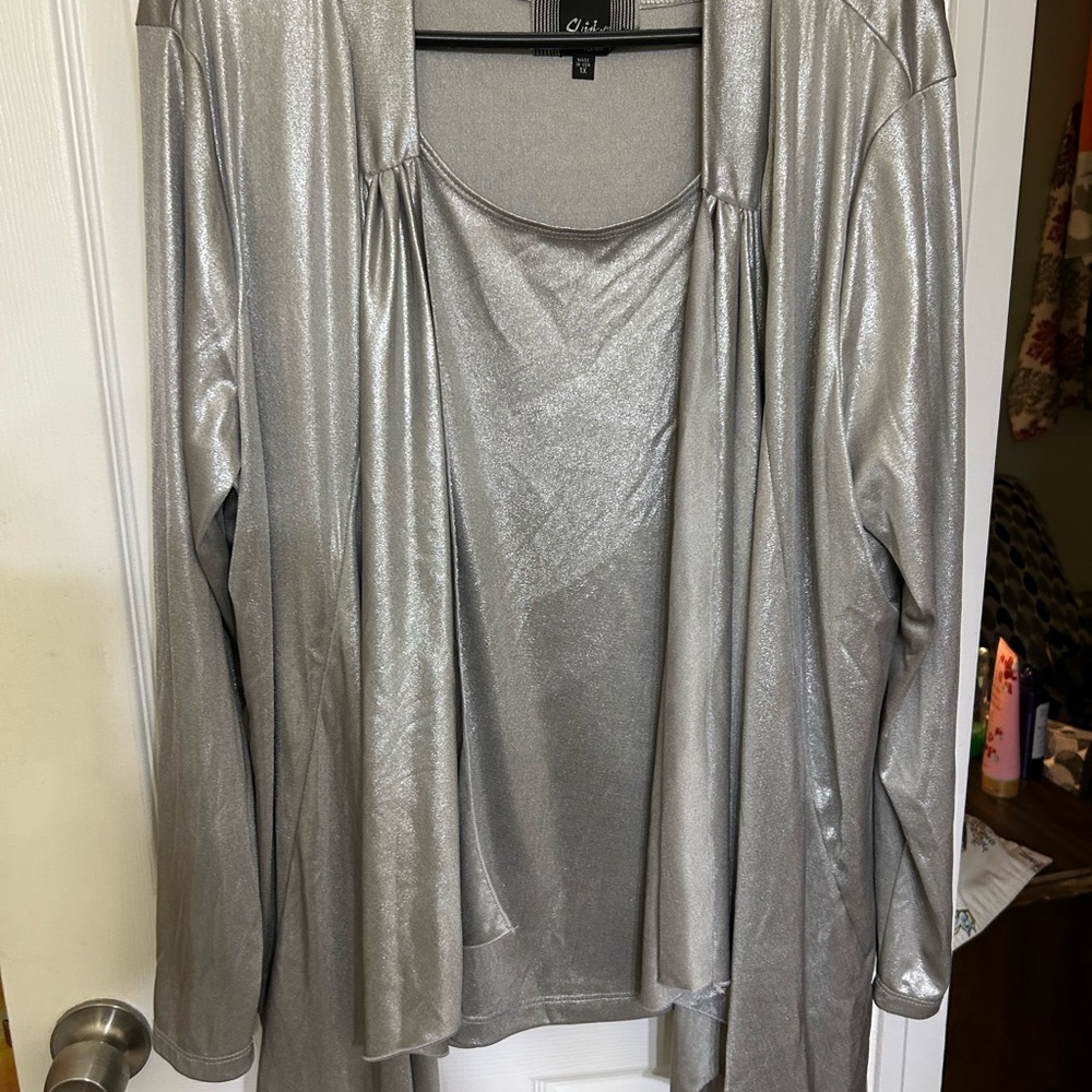 Slinky Brand Silver Blouse